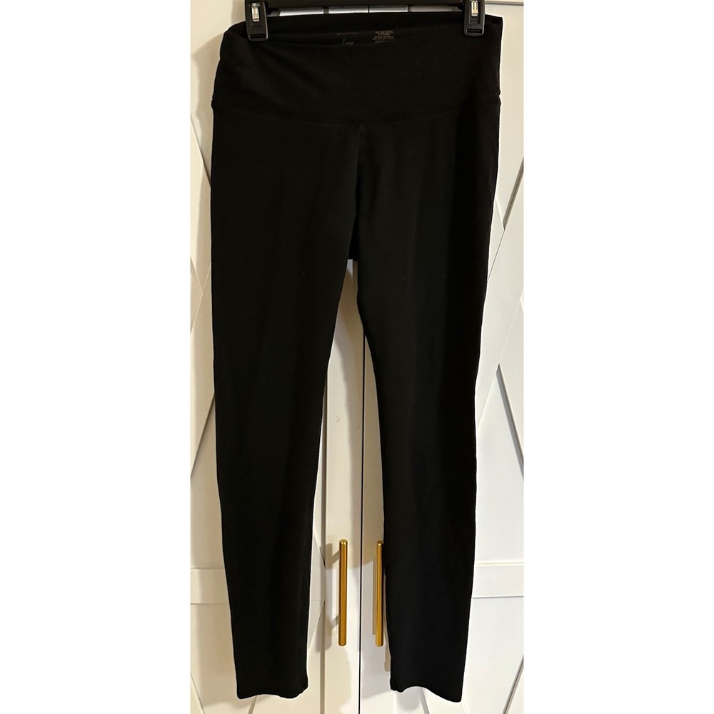 Love Legging Women's Black Solid High Rise Ankle Yoga Leggings Size L